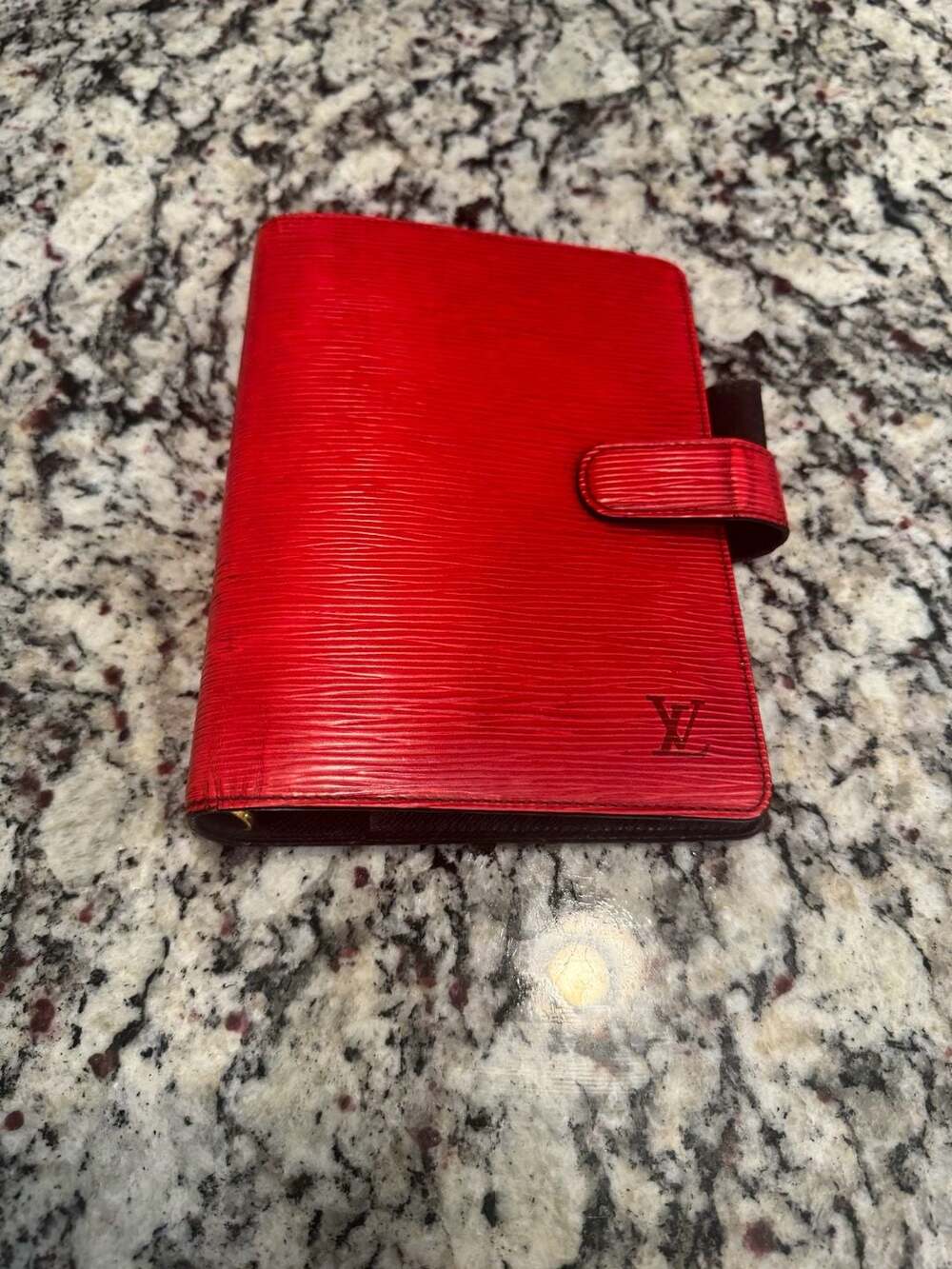 Louis Vuitton Epi Agenda MM Red Planner Cover w/ LegitGrails COA
